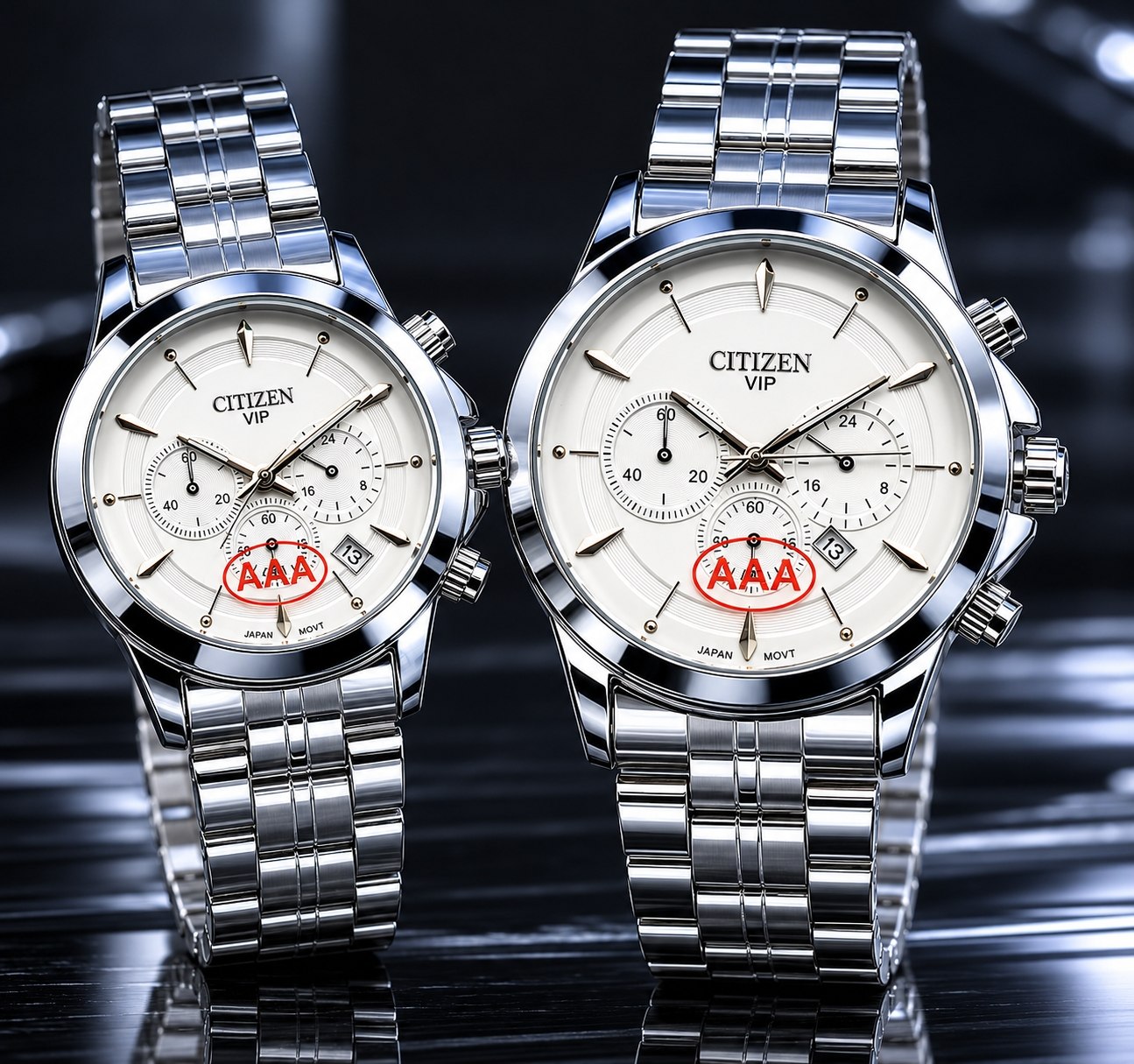 ست ساعت زنانه و مردانه ☑️CITIZEN            vip  Couple watch ⌚️    ست سی تیزن وی ای پی  قفل کلیپسی  بنداستیل  موتور کوارتز  طرح کرنوگراف  دارای روز شمار
