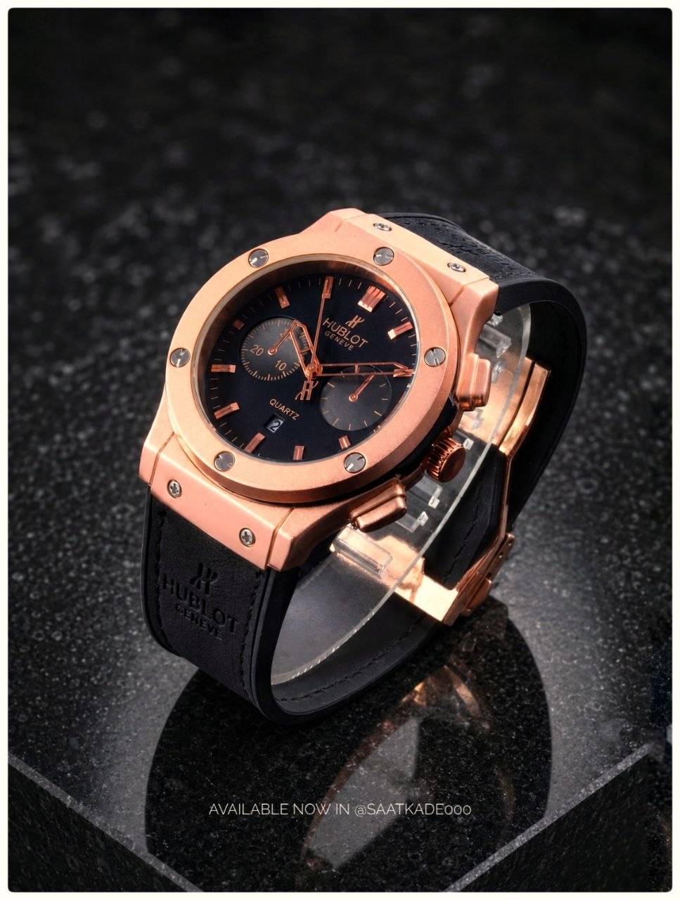 ساعت مچی مردانه پیشنهاد ویژه ❌New collection  Hublot BigBang  ساعت هابلوت طرح بیگ‌بنگ برای آقایان  موتور شرکتی درجه یک دارای روزشمار بند رابر رویه مخملی حک شده آنتی آلرژی قاب فلزی مات قاب پشت استیل قفل استیل کلیپسی هابلوت