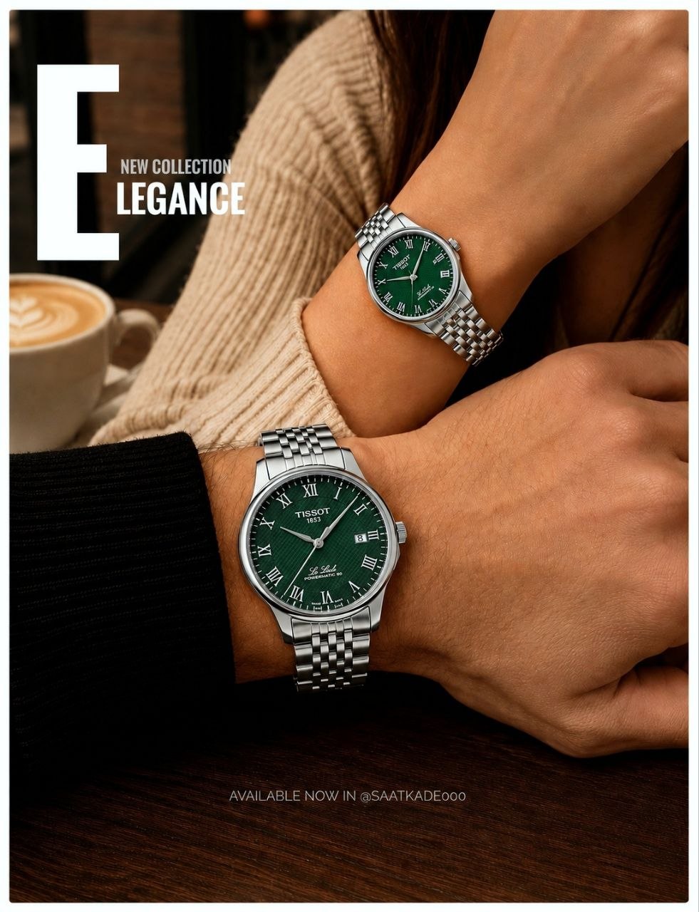 ست ساعت زنانه و مردانه TISSOT Couple Watch   ❌ساعت ست بند استیل از برند " تیسوت "  موتور شرکتی درجه یک دارای روزشمار بند استیل شیشه برجسته نشکن  قفل استیل پروانه‌ای