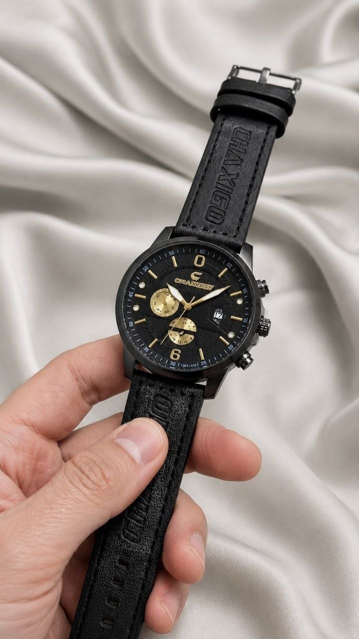 ساعت مچی مردانه ☑️CHAXIGO  New collection ✨️   Original watch    《highe quality》                       🔥چاکسیگو  دژاوو  💥ویژگی های محصول     روز شمار  طرح کرنوگراف  برند شرکتی  کیفیت عالی  بند چرمی ضخامت ۱۱ میلی متر قطر صفحه ۴۳ میل ضدآب  شیشه معدنی رنگ ثابت  قفل کمربندی  موتور کوارتز
