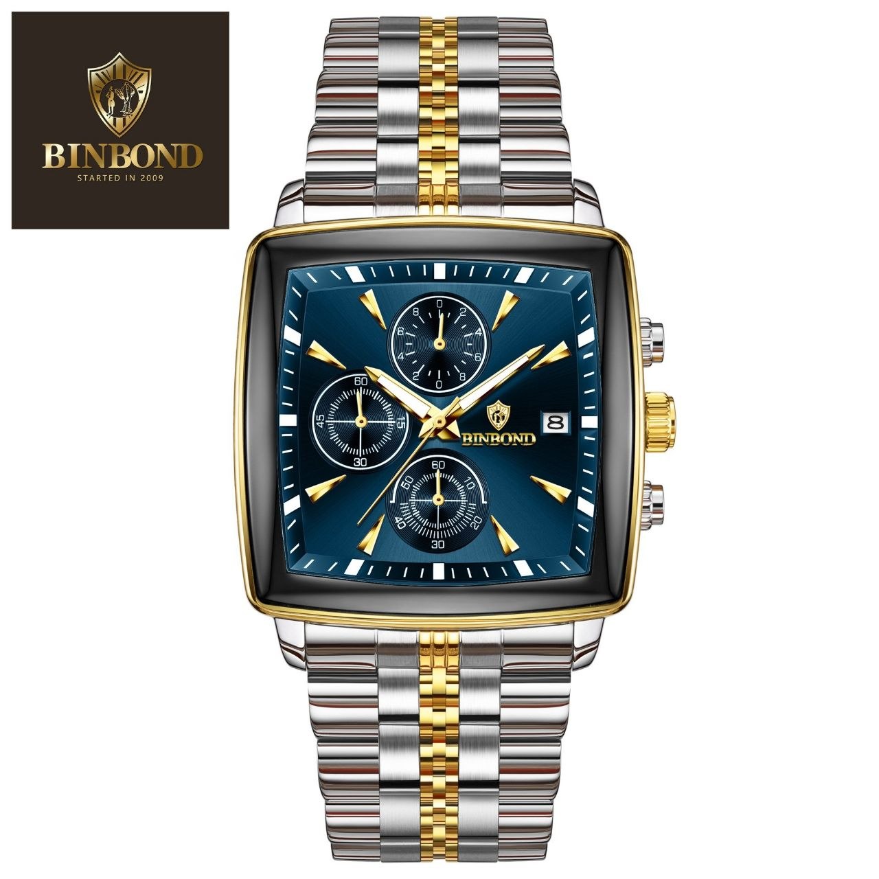 ساعت مچی مردانه ☑️BIN BOND   《highe quality》       🫆Original watch               ⌚️بین باند مدلی نو  مناسب آقایان   مقاوم دربرابر آب کرنوگراف  برندشرکتی اوریجینال    دارای روز شمار  ضخامت ۱۱میل  قطر صفحه ۴۰.۵میل بند استیل فولاد شیشه سافایر  شب نما قفل دو پروانه  موتور کوارتز